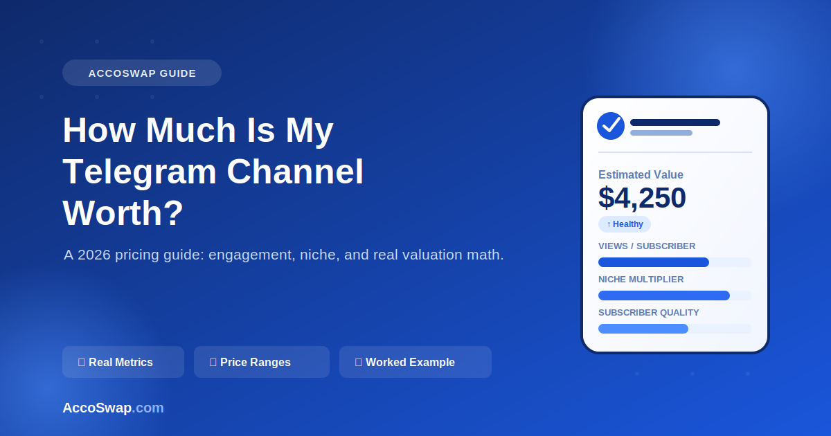 How Much Is My Telegram Channel Worth? A Pricing Guide for 2026